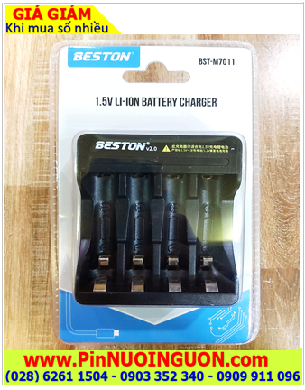 Beston BST-M7011, Máy sạc Pin AA và AAA Lithium Li-ion 1.5v Beston BST-M7011 (với 4 khe sạc) chính hãng